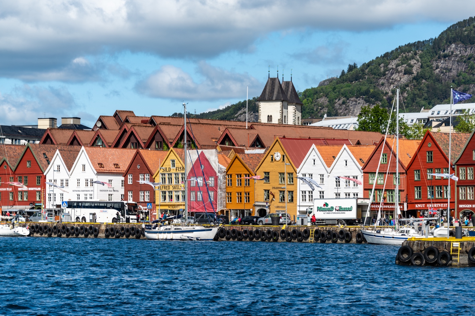 Hanseviertel Bryggen in Bergen, Norwegen