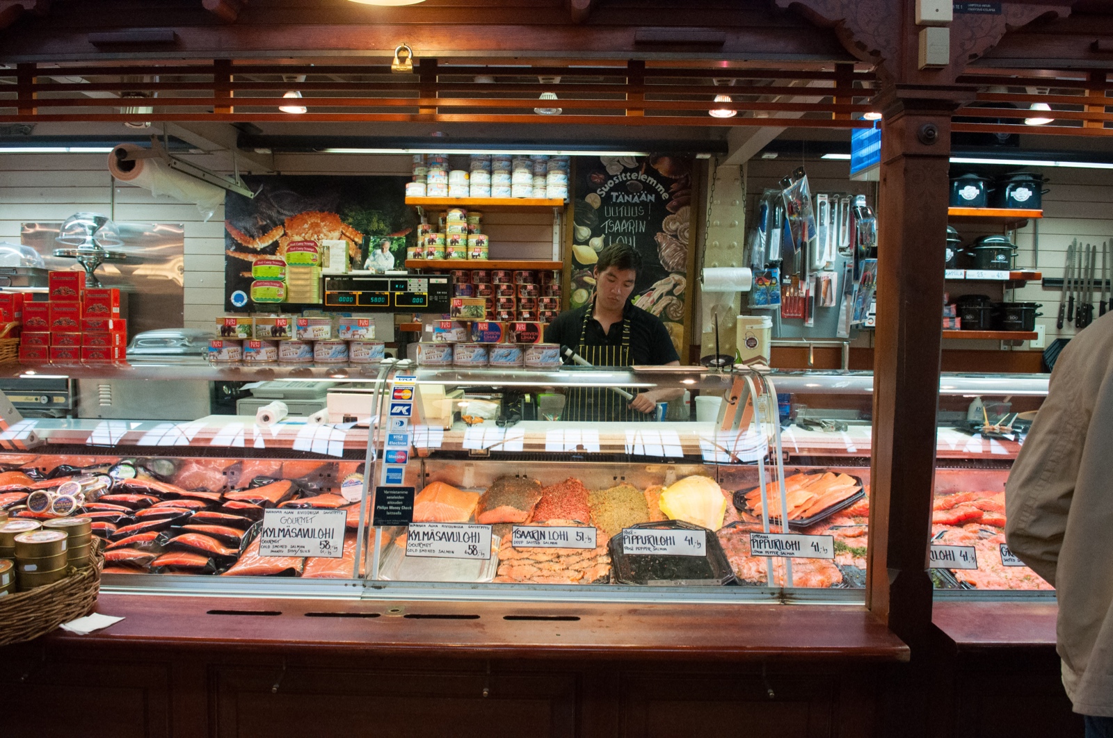 In der Markthalle in Helsinki