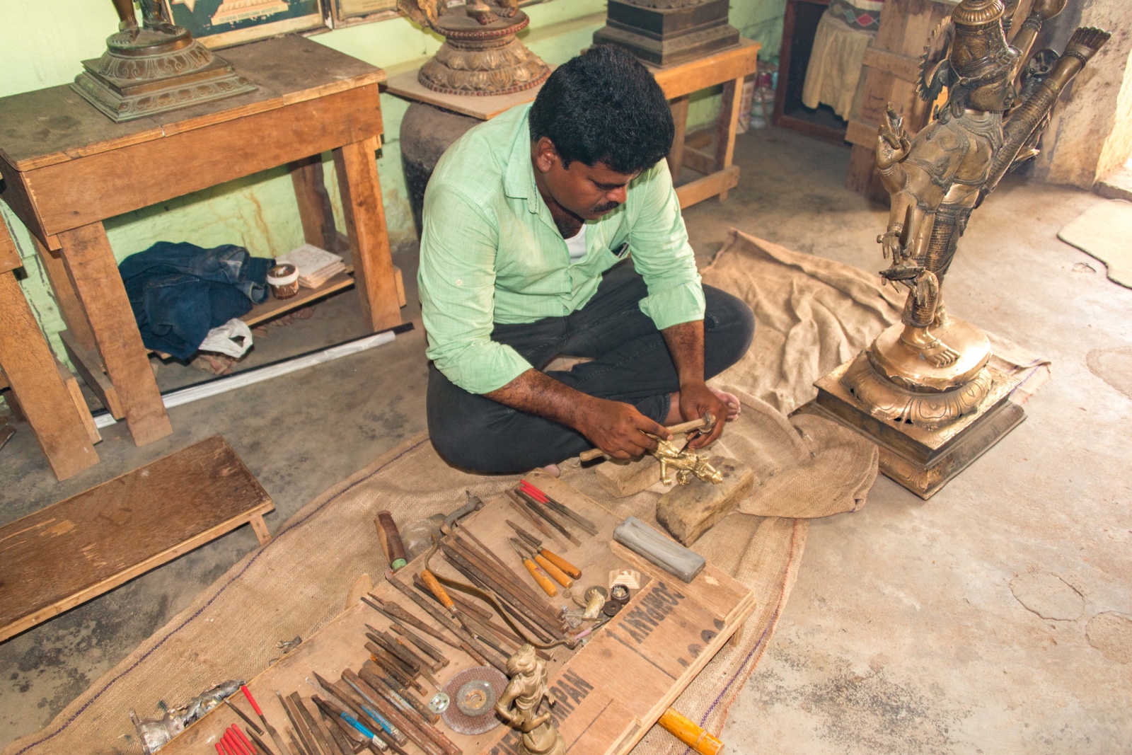 In einer Bronzegiesserei