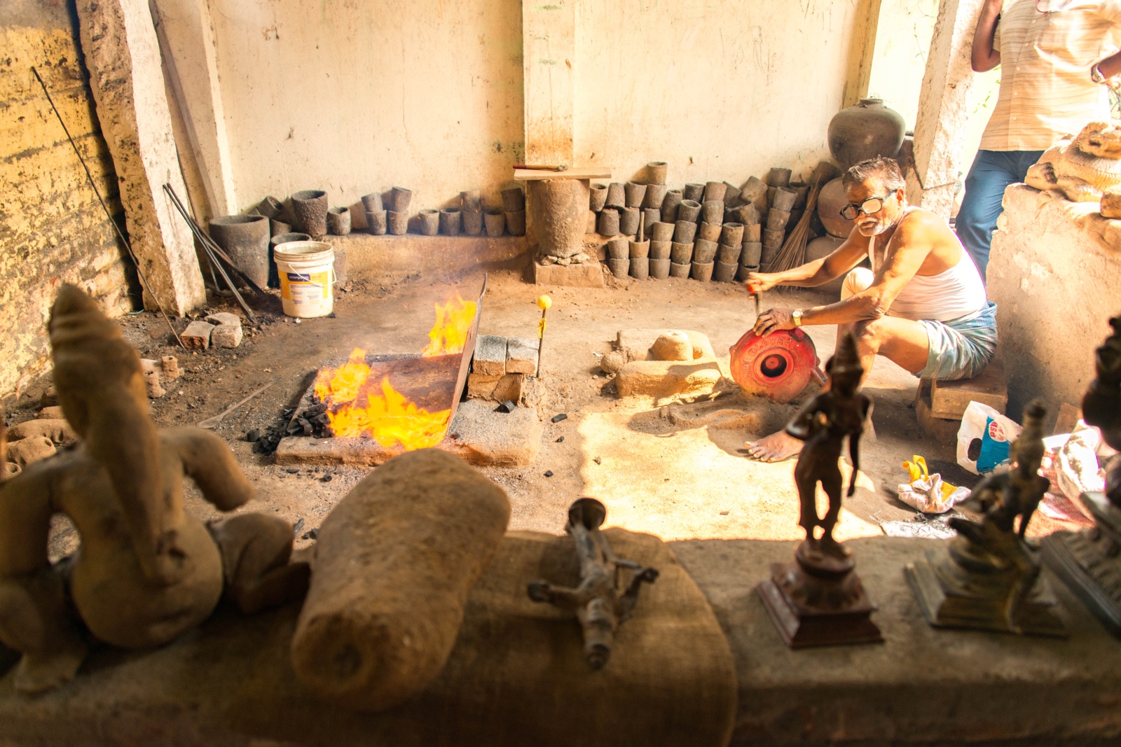 In einer Bronzegiesserei