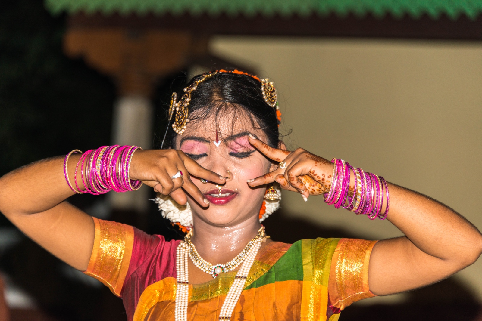 Tänzerin im Indeco Hotel Swamimalai